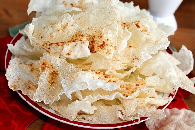 Domowe prażynki z papieru ryżowego