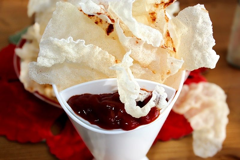 Domowe prażynki z papieru ryżowego