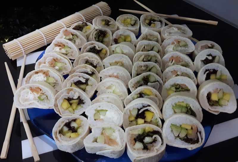 Domowe sushi w tortilli