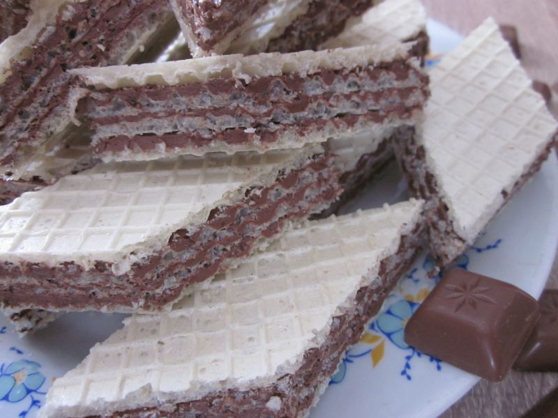 Domowe wafle z kakao