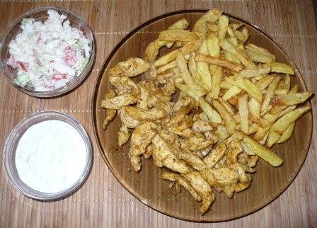 Domowy gyros z frytkami  Domowy gyros z frytkami