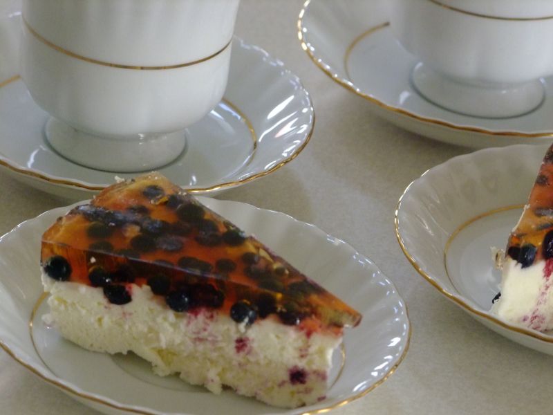 Domowy sernik z jagodami Domowy sernik z jagodami