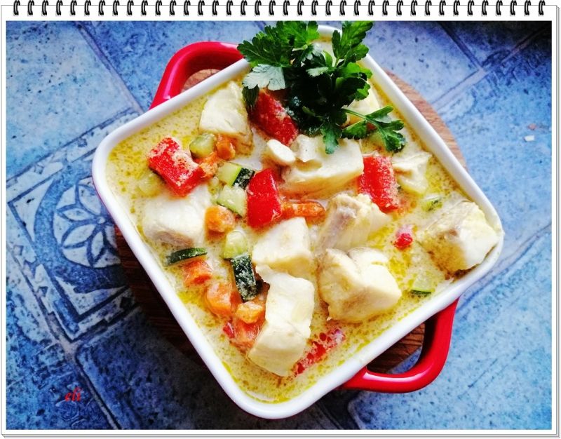 Dorsz curry Eli z warzywami