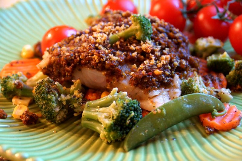 Dorsz na warzywnej pierzynce 