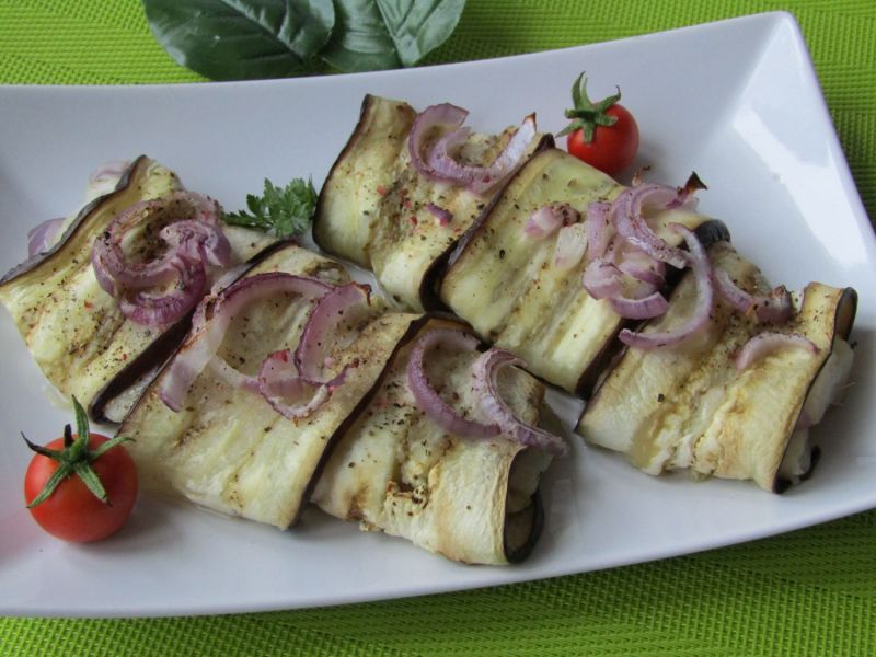 Dorsz otulony bakłażanem