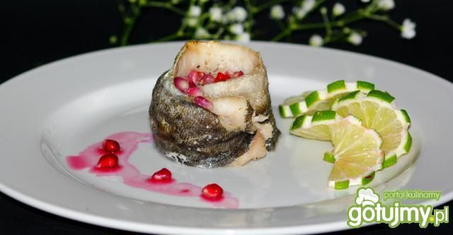 Dorsz pieczony z granatem Dorsz pieczony z granatem