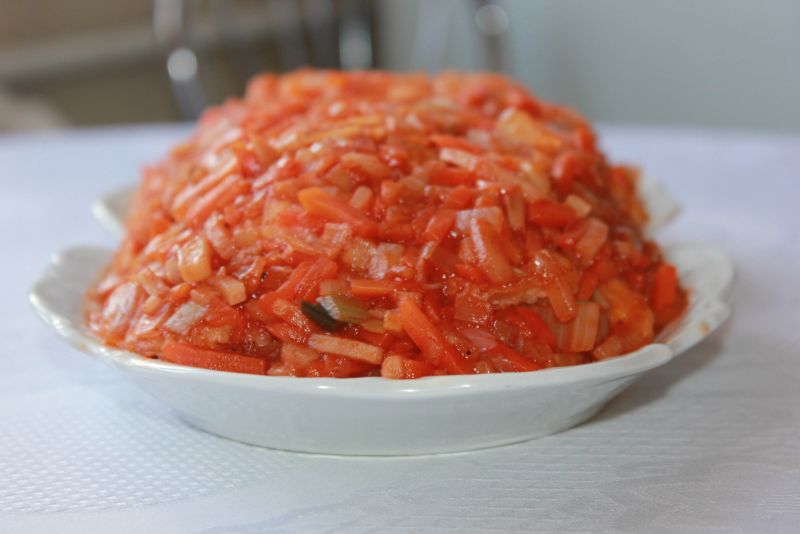 Dorsz pod pierzynką z włoszczyzny