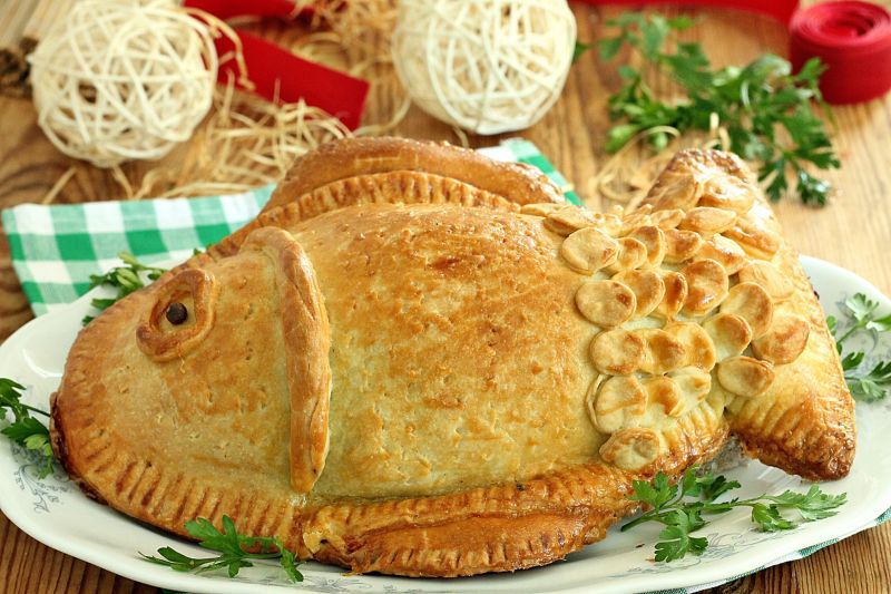 Dorsz w cieście z porem 