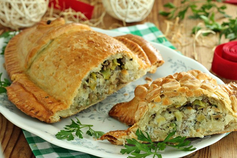 Dorsz w cieście z porem 