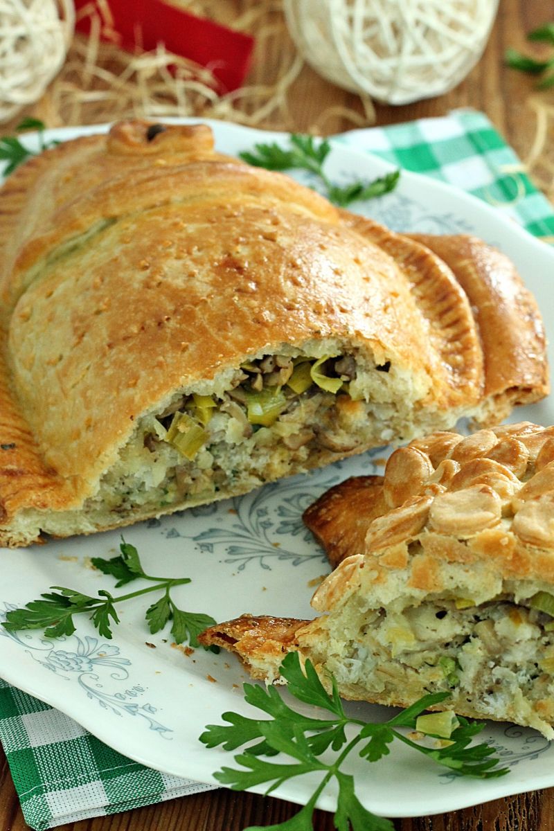 Dorsz w cieście z porem 