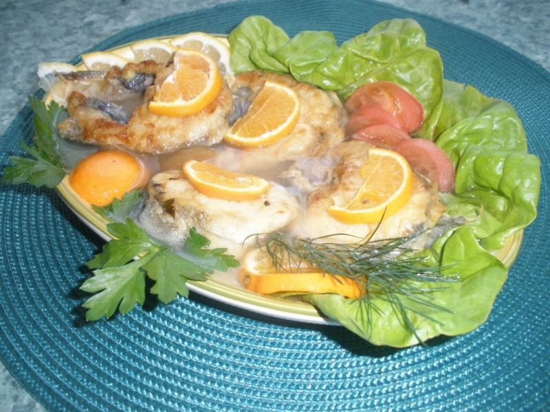 Dorsz w sosie pomarańczowym 