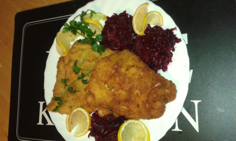 Dorsz z buraczkami Dorsz z buraczkami