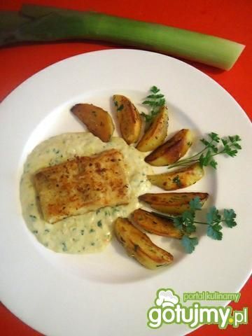 Dorsz z sosem porowo-śmietanowym