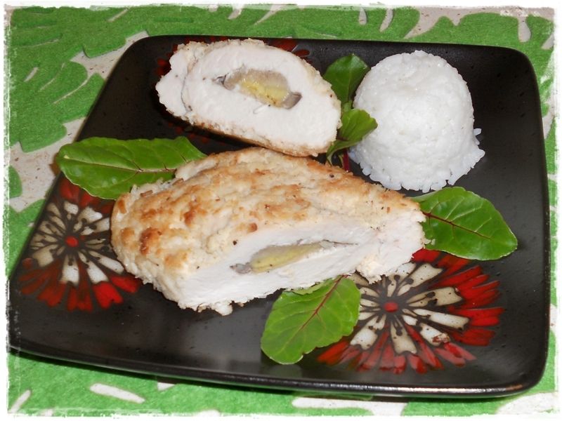 Drobiowa kieszonka z bananem Drobiowa kieszonka z bananem