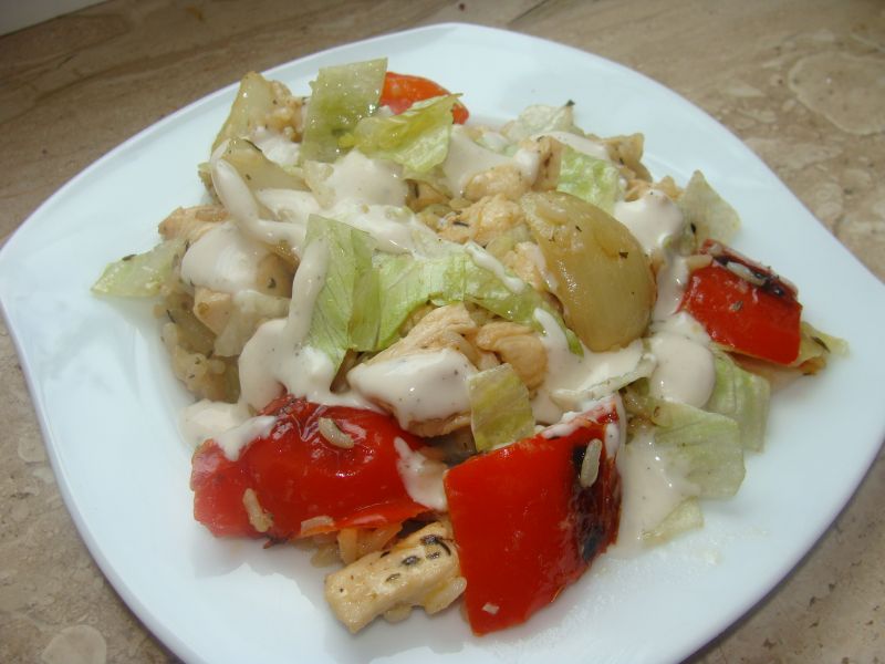 Drobiowa potrawka z ryżem i warzywami