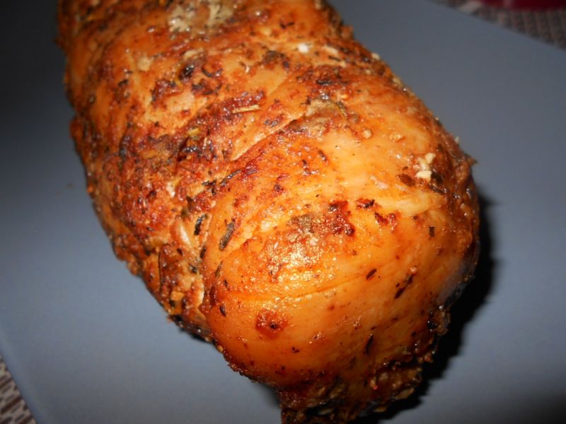 Drobiowa rolada z wieprzowym farszem