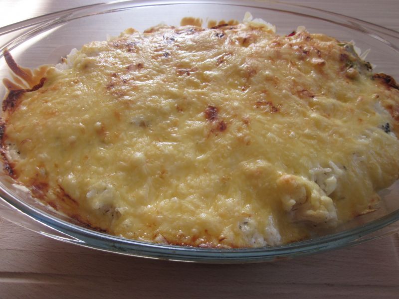 Drobiowa zapiekanka z ryżem