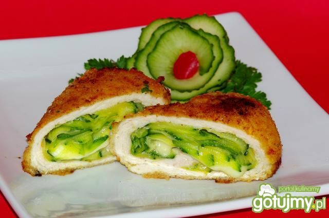 Drobiowe koperty z cukinią i mozzarellą