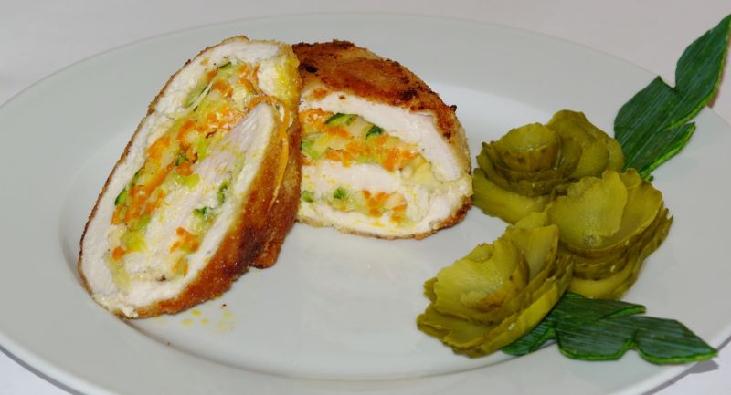 Drobiowe koperty z warzywami Drobiowe koperty z warzywami