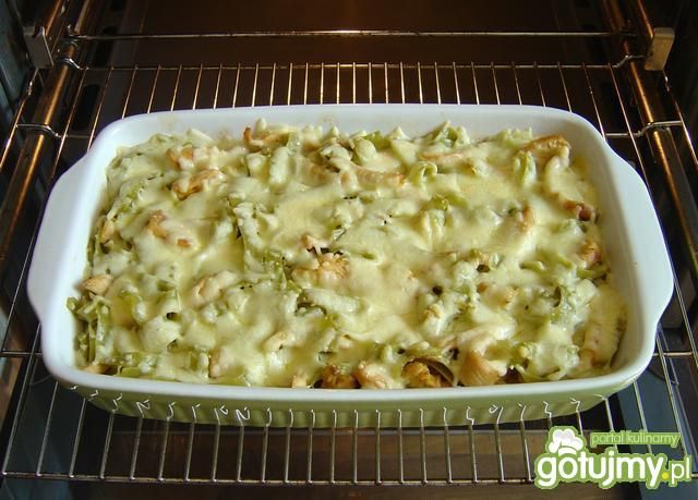 Drobiowo - Makaronowa Zapiekanka  