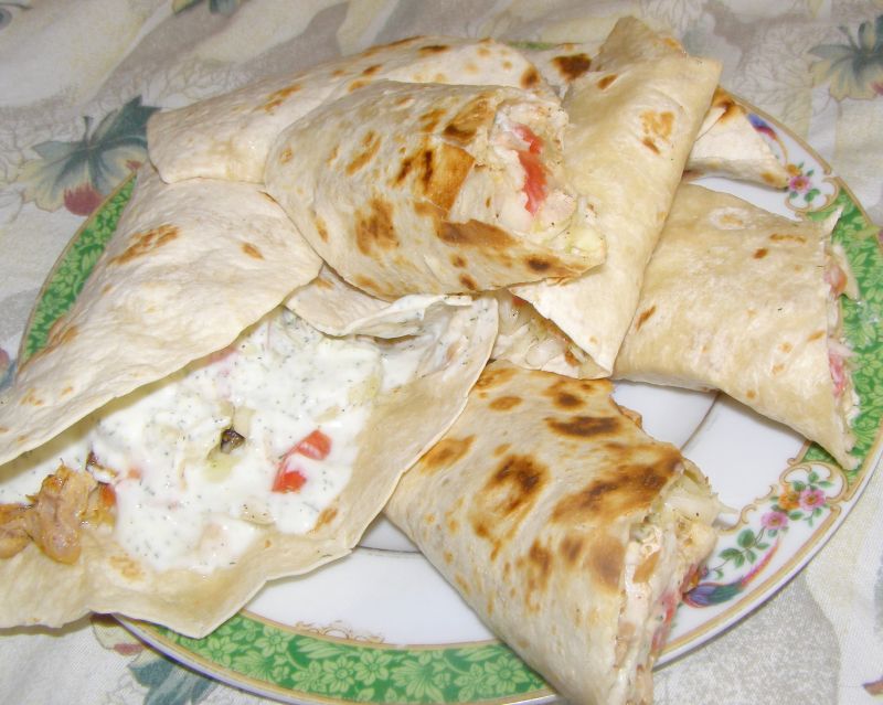 Drobiowo-warzywna tortilla Drobiowo-warzywna tortilla