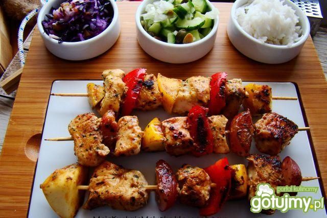 Drobiowo-wocowe szaszłyki  