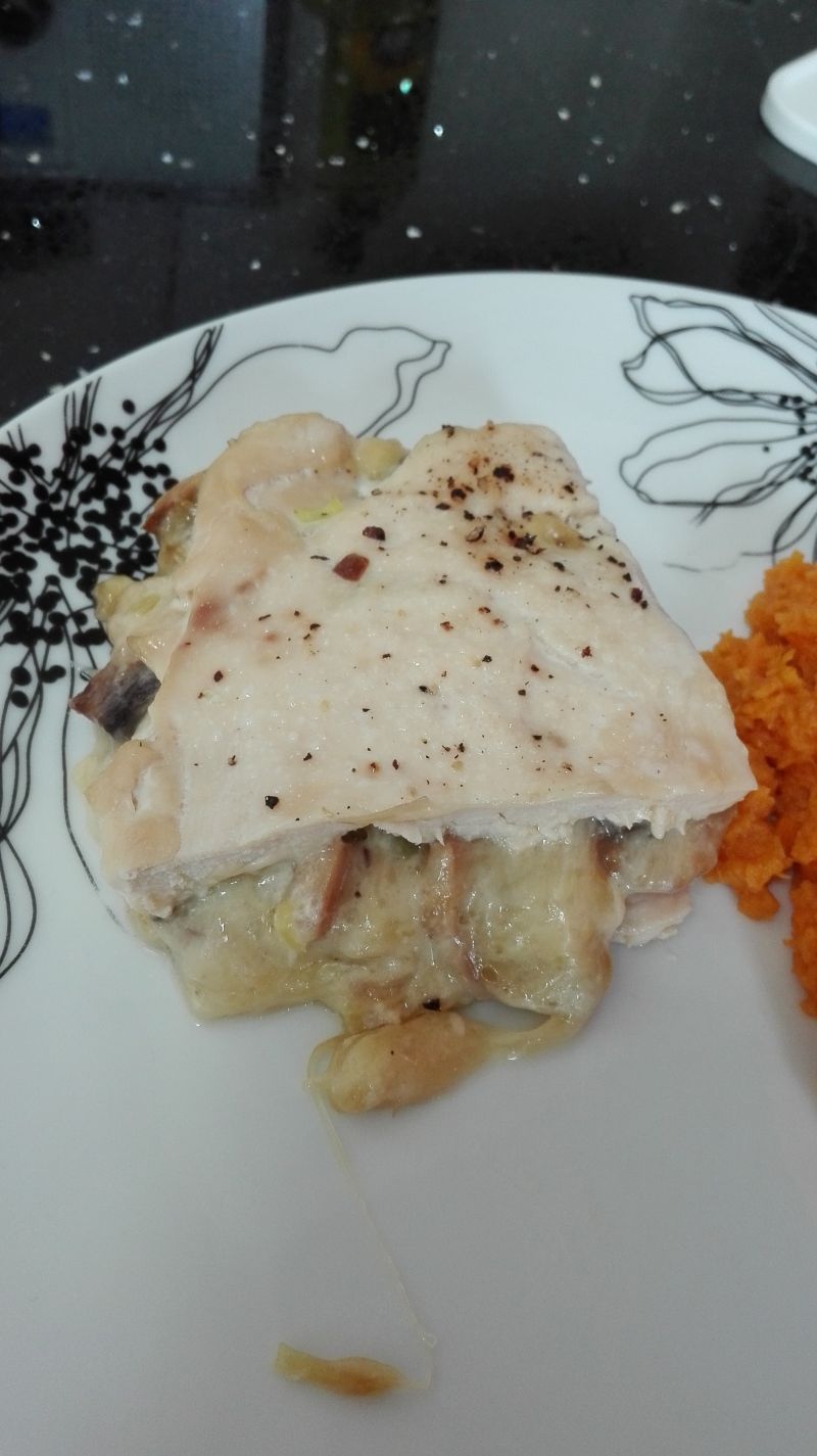 Drobiowy sandwich z pieczarkami