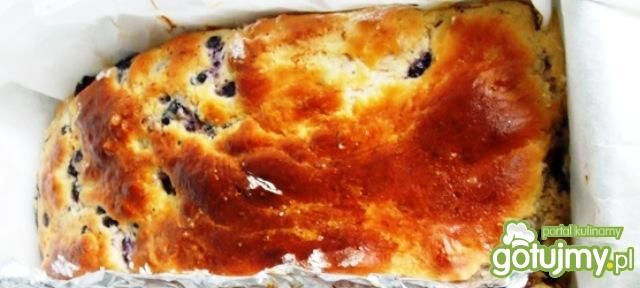 Drożdżówe na maślance, z jagodami Drożdżówe na maślance, z jagodami