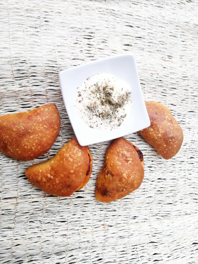 Drożdżowe pierogi z pieczarkami Drożdżowe pierogi z pieczarkami