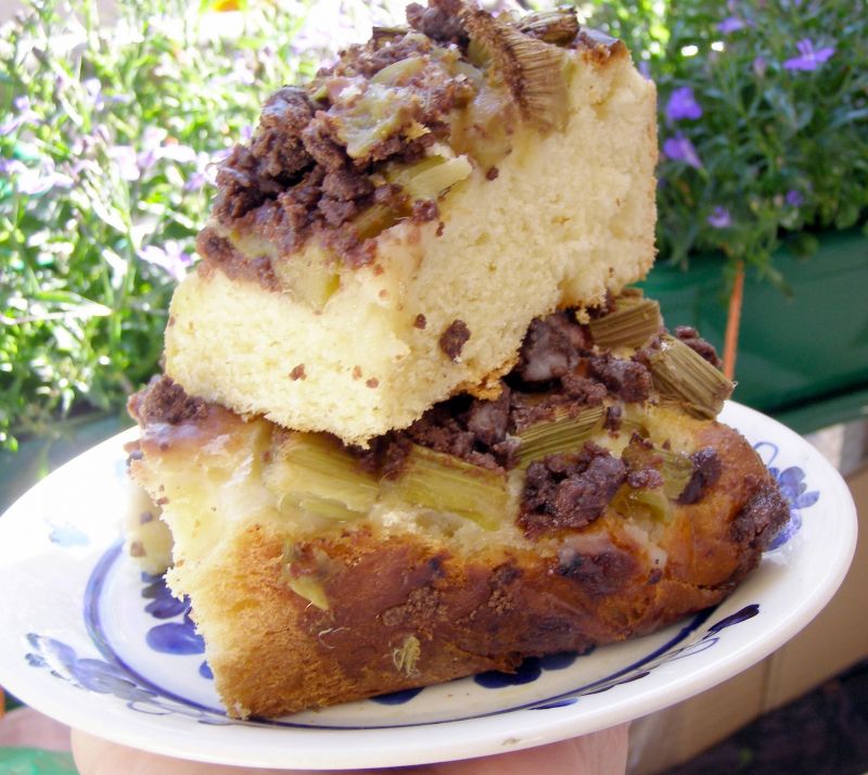 Drożdżowe z rabarbarem i cynamonową kruszonką