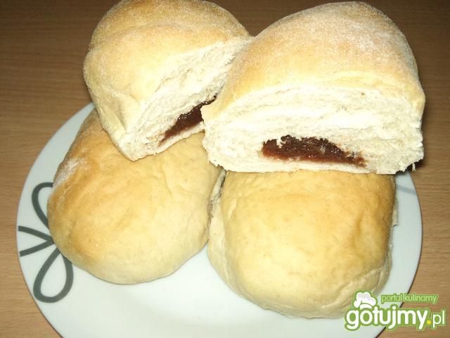 Drożdżówki z marmoladą różaną Drożdżówki z marmoladą różaną