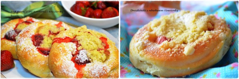 Drożdżówki z truskawkami