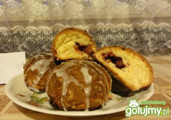 Drożdżówki z truskawkami Drożdżówki z truskawkami