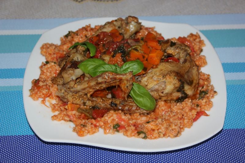 Duszona kaczka w marchewce