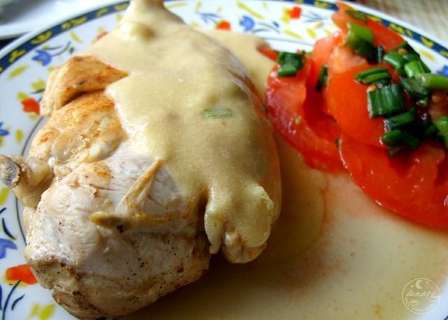 Duszona pierś kurczaka