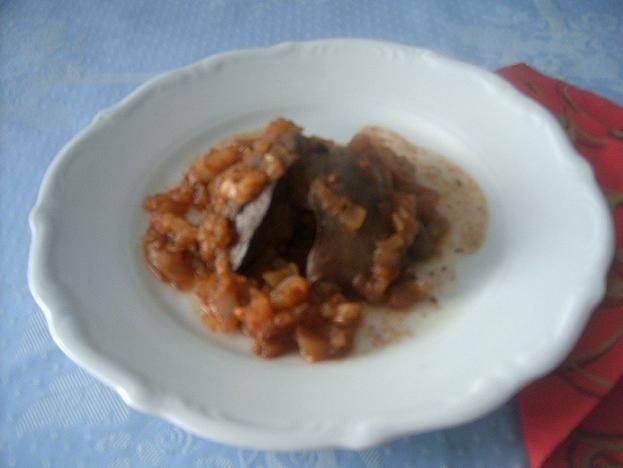 Duszona wątróbka drobiowa