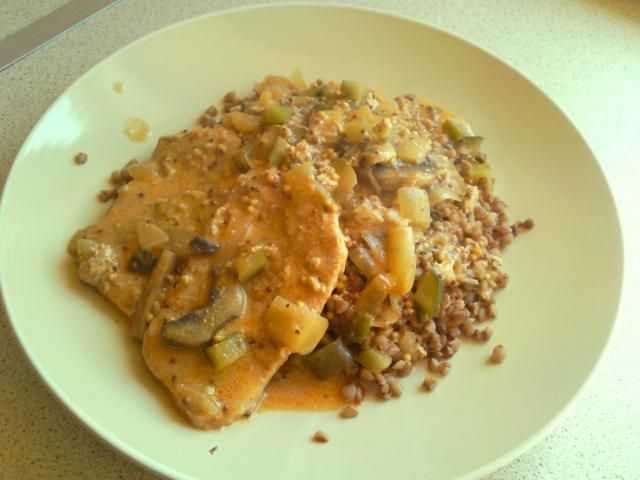 Duszona wołowina z kasza