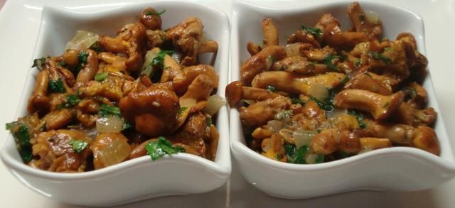 Duszone kurki z pietruszką Duszone kurki z pietruszką