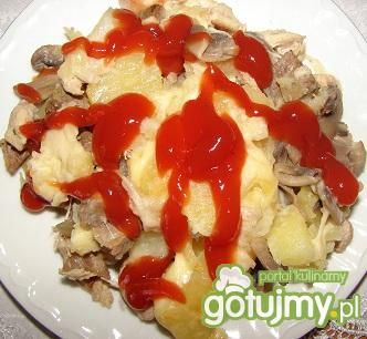 Duszone pieczarki z serem Duszone pieczarki z serem