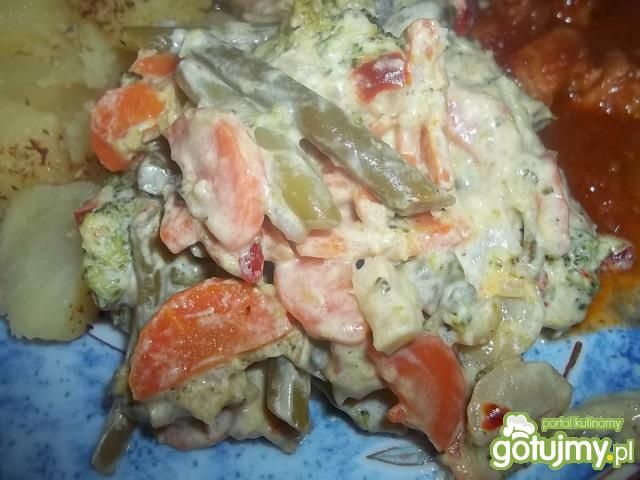 Duszone warzywa ze śmietaną Duszone warzywa ze śmietaną