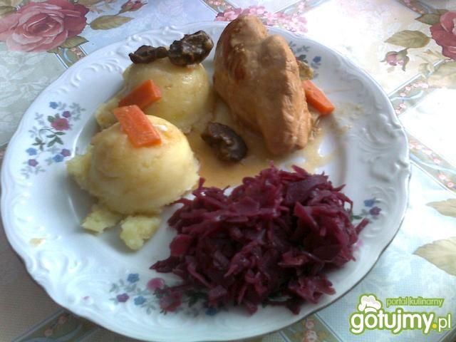 Duszony filet z suszonymi grzybami