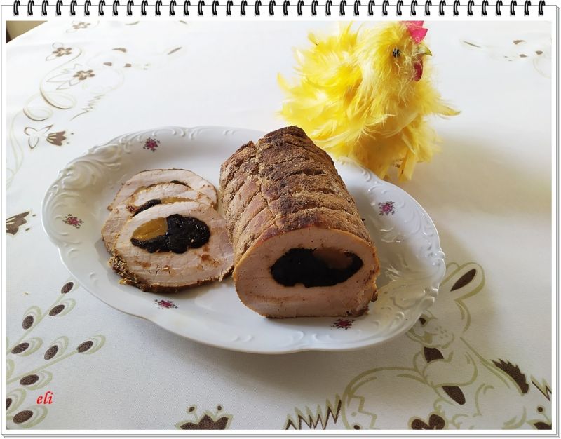 Duszony schab Eli ze śliwką i morelą Duszony schab Eli ze śliwką i morelą