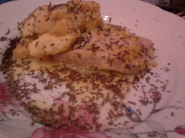 Duszony schab w pomarańczach