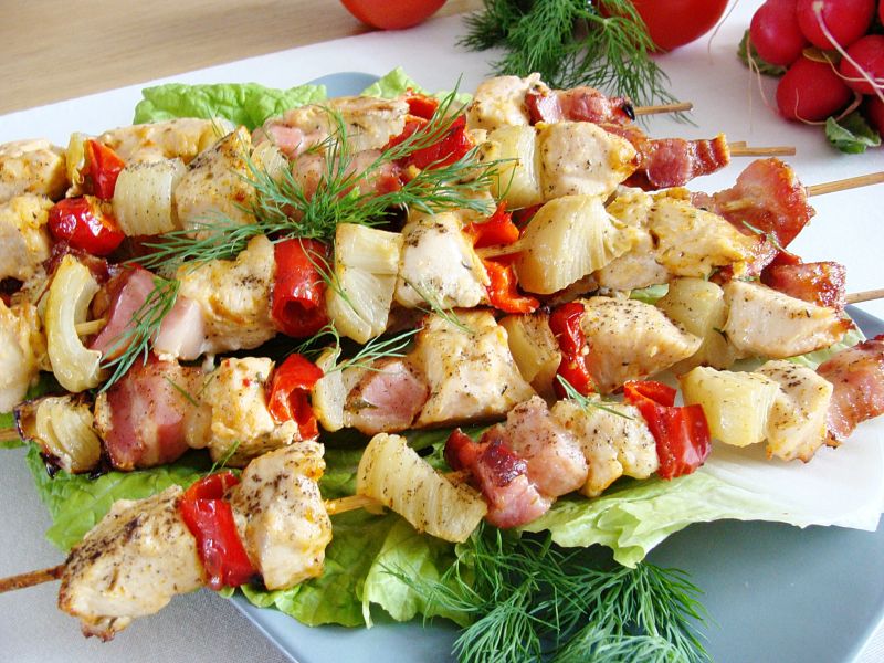 Dwu smakowe szaszłyki drobiowe