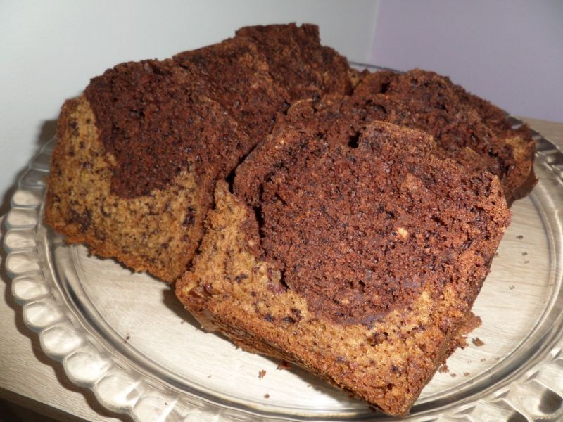 Dwukolorowa babka bananowa Dwukolorowa babka bananowa