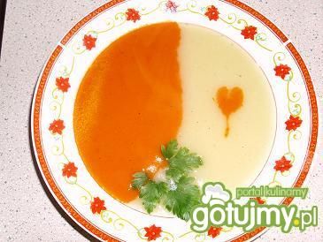 Dwukolorowy krem paprykowy