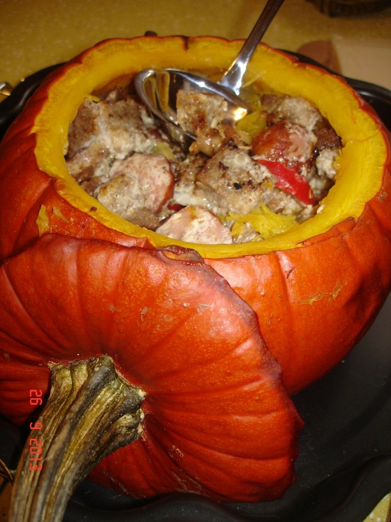 Dynia faszerowana boczkiem