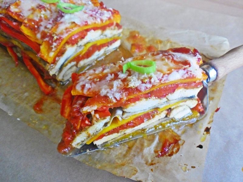 Dyniowa lazania z kurczakiem i trawą cytrynową Dyniowa lazania z kurczakiem i trawą cytrynową