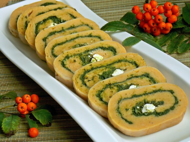 Dyniowa rolada ze szpinakiem Dyniowa rolada ze szpinakiem