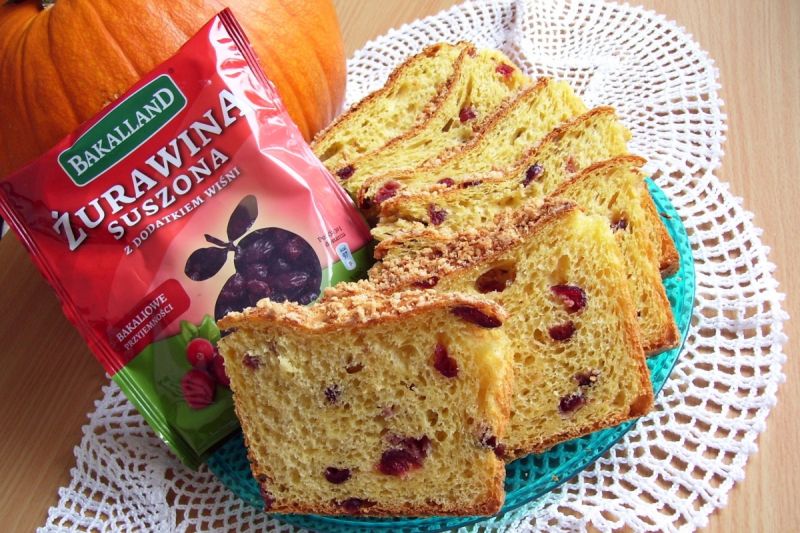 Dyniowe ciasto drożdżowe z żurawiną Dyniowe ciasto drożdżowe z żurawiną